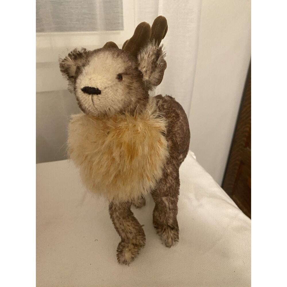 Reindeer Elk Moose Plush Stuffed Animal Buck Bendable Antlers Signed C. Bohom 91